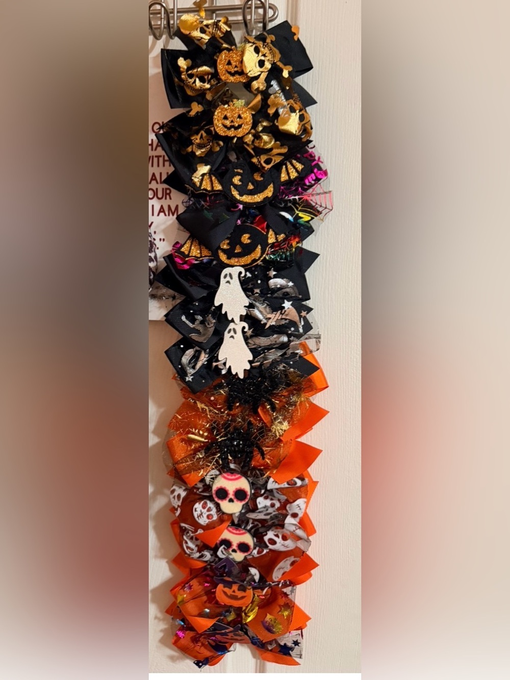 Kids Halloween Ghost & Pumpkin Costume Accessory -Ribbon Bows $10 a pair